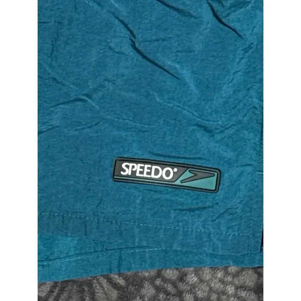 Speedo Men’s Swim Trunks Size Large Turquoise Lined Nylon Swim Shorts